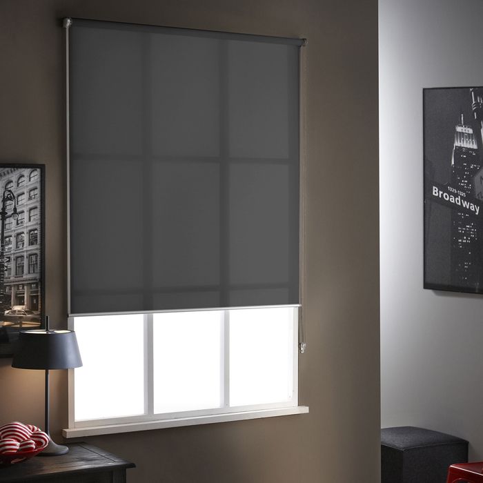 MADECOSTORE Store Enrouleur Tamisant Easy Must sans perçage - Gris anthracite - L61 x H190cm