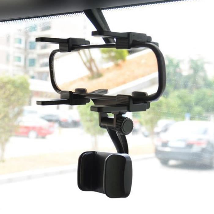 Support réglable de Support de rétroviseur de voiture Support pour téléphone GPS Support universel de navigation Support