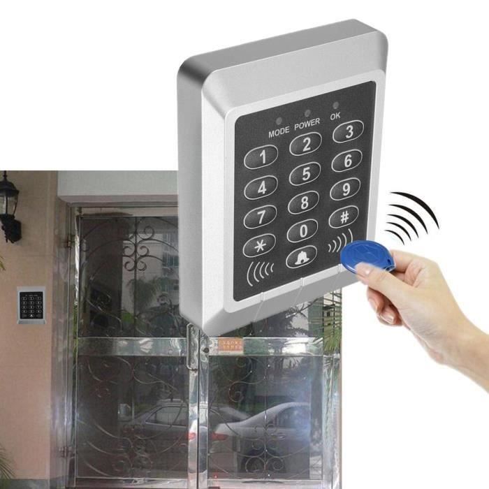 Digicode RFID Proximité Système Contrôle d'Accès Porte Serrure d'Entrée + 10 Clé Bo14862