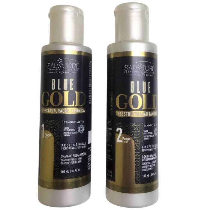 Kit Lissage Au Tanin Blue Gold Salvatore 2 X 100 Ml