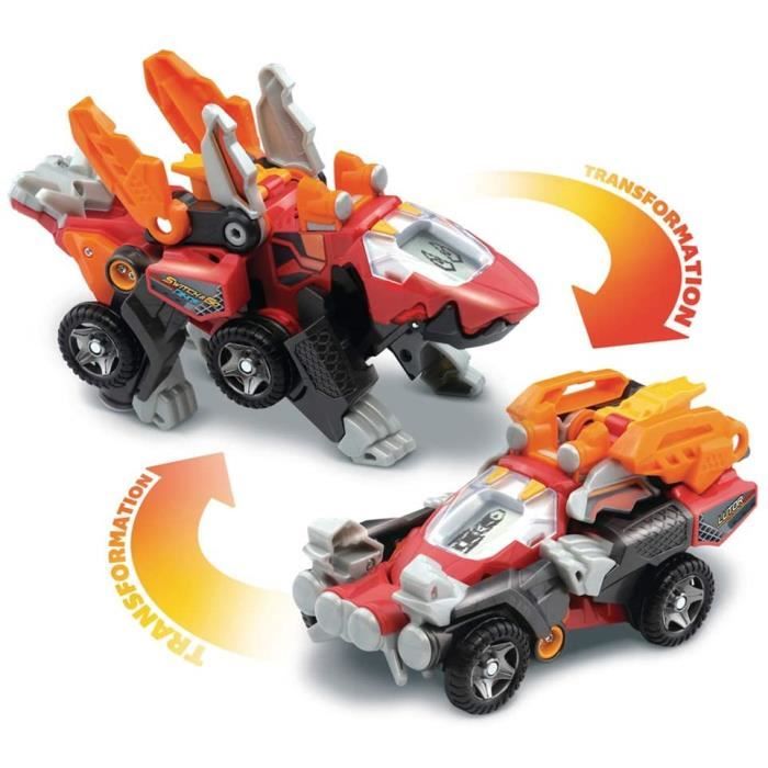 VTech - Switch & Go Dinos - Mastor, le Super Vélociraptor - Robot, Voiture/Dinosaure, Jouet Dinosaure - Version FR