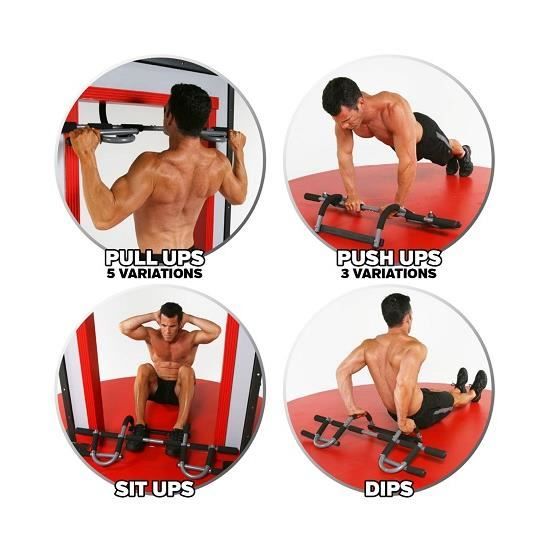 Barre de traction - Barre de porte fixe - Équipement multifonction divers exercices