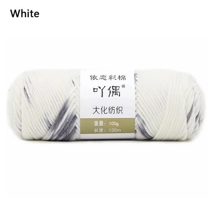 100g barre de fil de coton de lait couture main bricolage écharpe ligne ménage chaud FWT90902003WH_Leshaishu