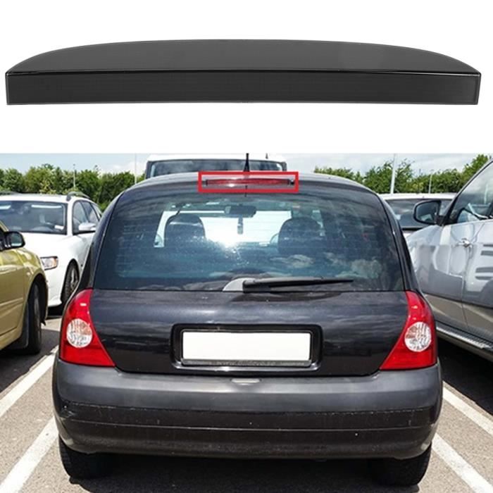 Qiilu feu stop surélevé 3ème feu stop feu stop arrière haut niveau 7700410753 adapté pour Renault Clio noir