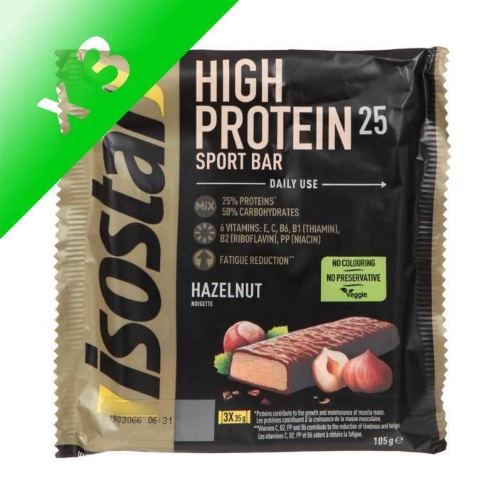 ISOSTAR Barres de High Protein 25% Nuts - 3x 35 g (Lot de 3)