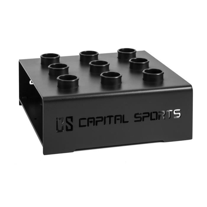 CAPITAL SPORTS Mountar Support barres & haltères Bar Holder acier -noir