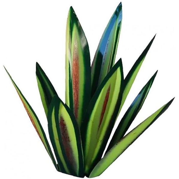 Tequila rustique Sculpture en métal Agave Fer Art Agave Sculpture Statue Jardin Art de jardin Décoration Ornement 35cm vert