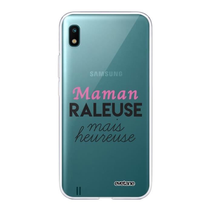 Coque Samsung Galaxy A10 360 intégrale transparente Maman raleuse Ecriture Tendance Design Evetane