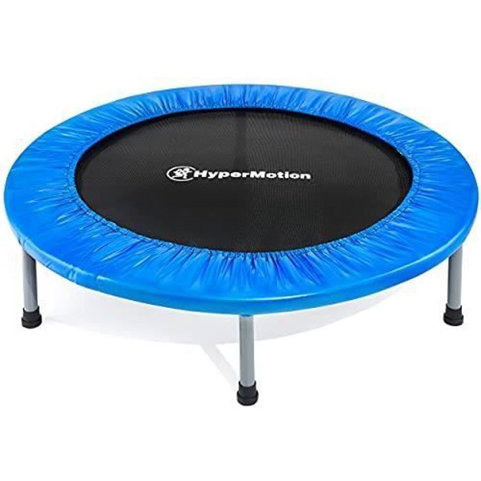 HyperMotion Trampoline Fitness Max 25 kg - Diamètre 91 cm 36 Ressorts 6 pieds antidérapants Intérieur Extérieur Jardin Pliable CE EN