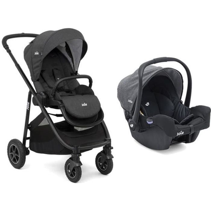 Poussette DUO VERSATRAX Pavement + coque GEMM Chromium