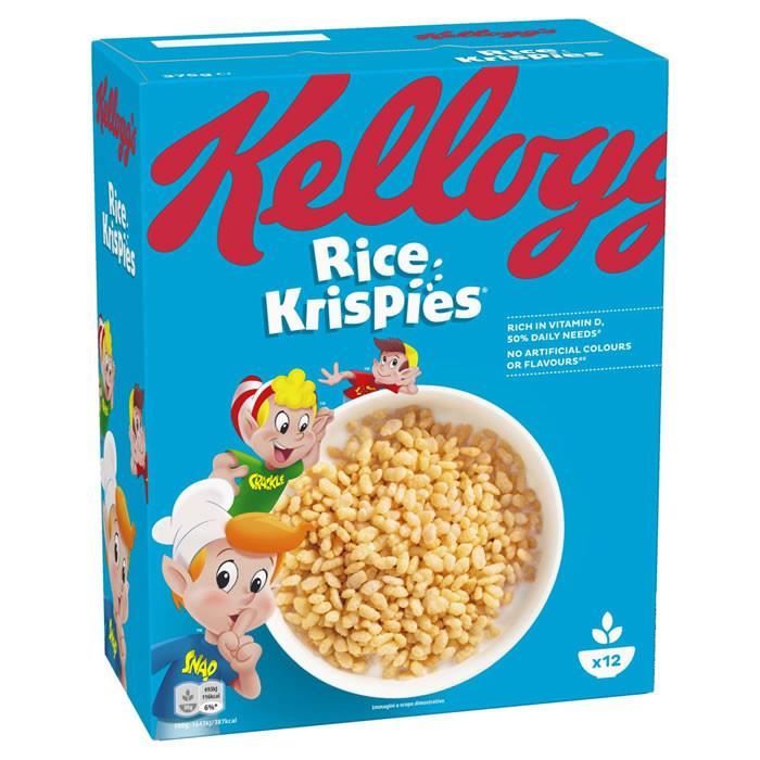 Cafe Moulu - LOT DE 5 - KELLOGG'S : Rice Krispies - Grains de riz soufflés et grillés 375 g