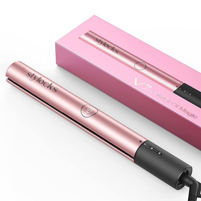 Lisseur Cheveux Professionnel Fer à Lisser KIPOZI plaques de nano-titane 230 °C à Ecran LED et fonction multi - Cadeau Saint Valenti