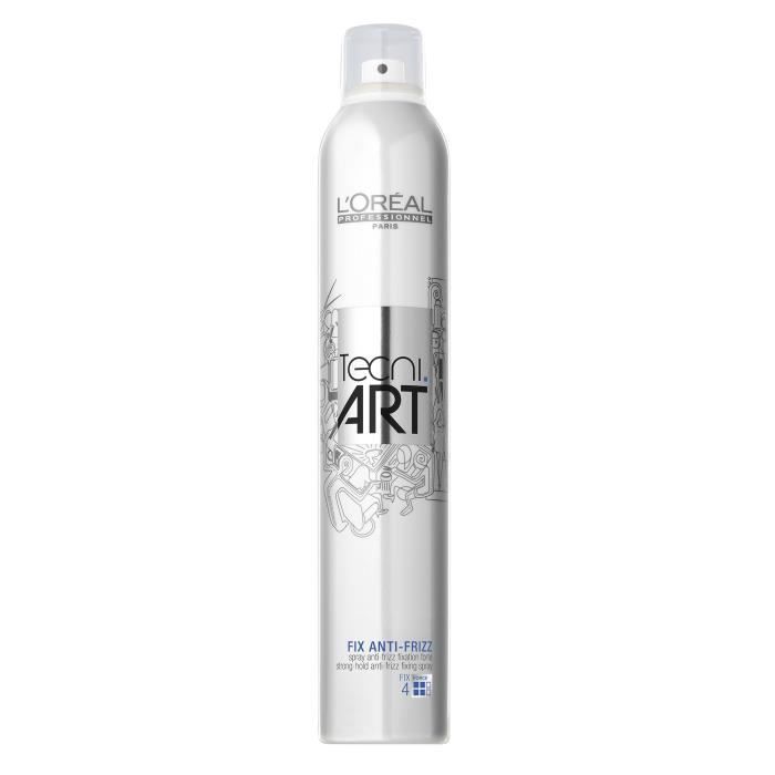 L'Oréal Professionnel Spray fixation forte Fix Anti-frizz Tecni Art 400ml, Coiffant Cheveux Spray Fixant