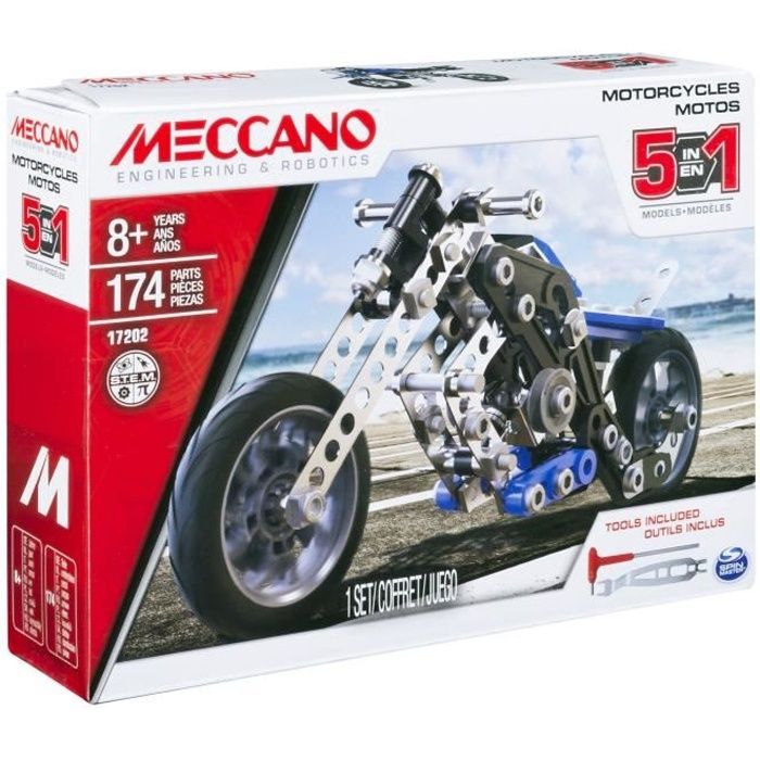 MECCANO Coffret 5 modèles de moto