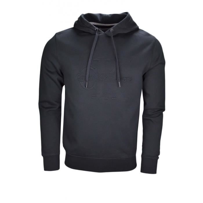 Sweat à capuche Calvin Klein noir pour homme - Taille: XL - Couleur: Noir
