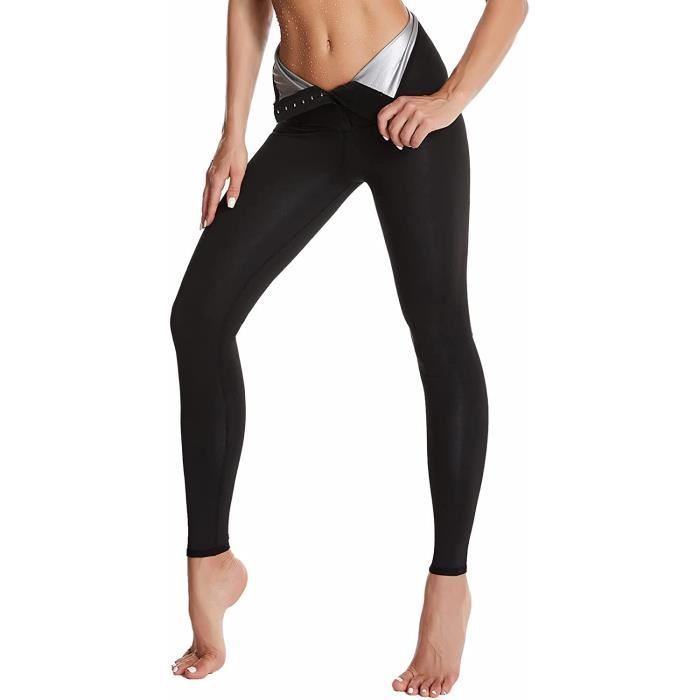 Pantalon de Sudation,Pantalon de Yoga,Legging Anti Cellulite Fort Compression Thermique,Taille Ajustable,Legging Minceur,Transpirati