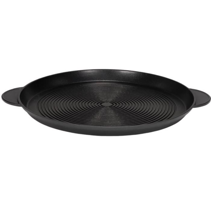 Patisse moule à pizza 36 cm en fonte d'aluminium noir