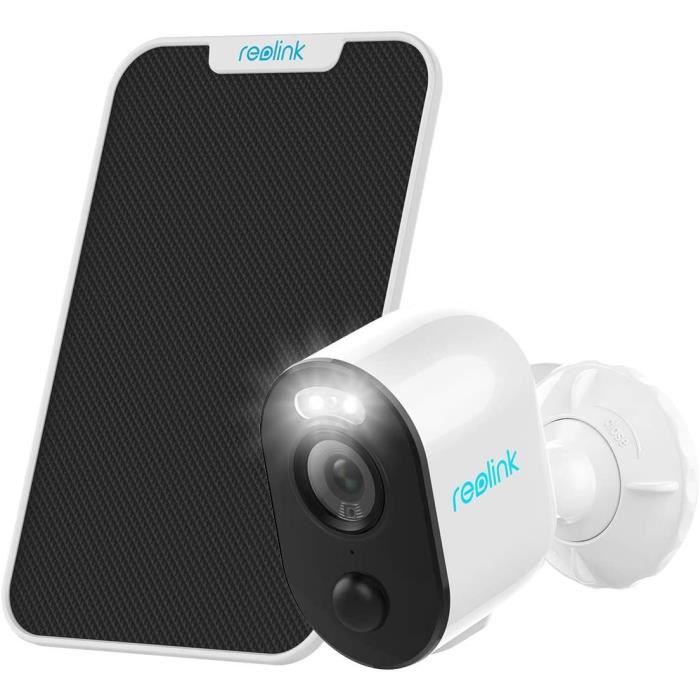 Reolink Caméra surveillance solaire wifi exterieur Batterie Spotlight TimeLapse Vision Nocturne DetectionPIR Argus 3+Panneau Solaire