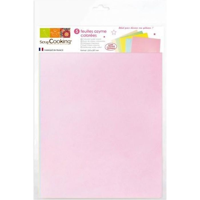 5 Feuilles azymes colorées