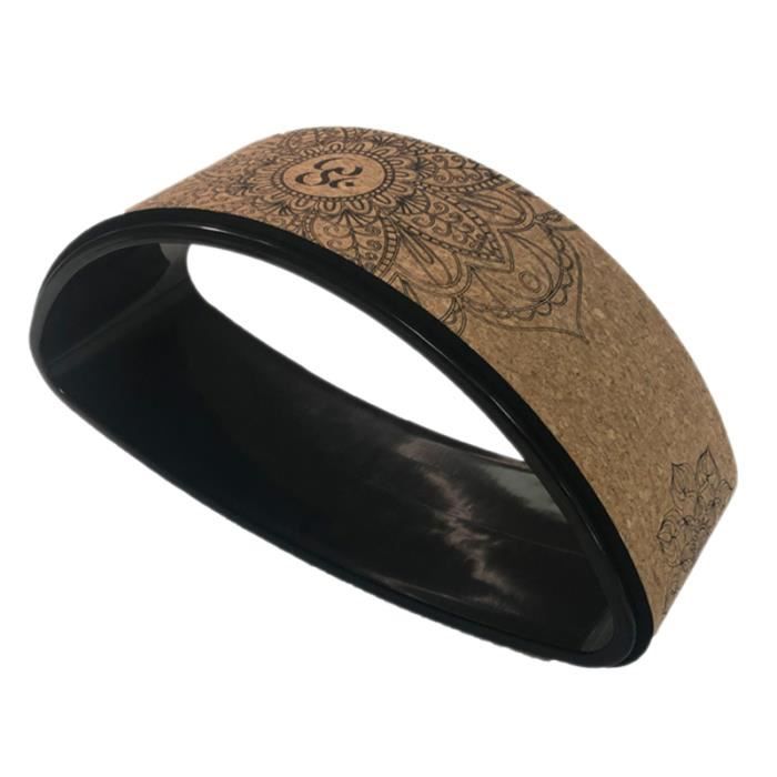 Yoga Wheel Pilates Cork Solid Yoga Circles Gym Workout Back Training Tool pour Bodybuilding