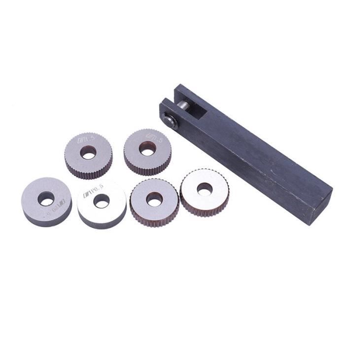 7 X Roue Simple Jeu D'Outils DE Moletage Linéaire Droit 0 5Mm 1.5Mm 2Mm Pas