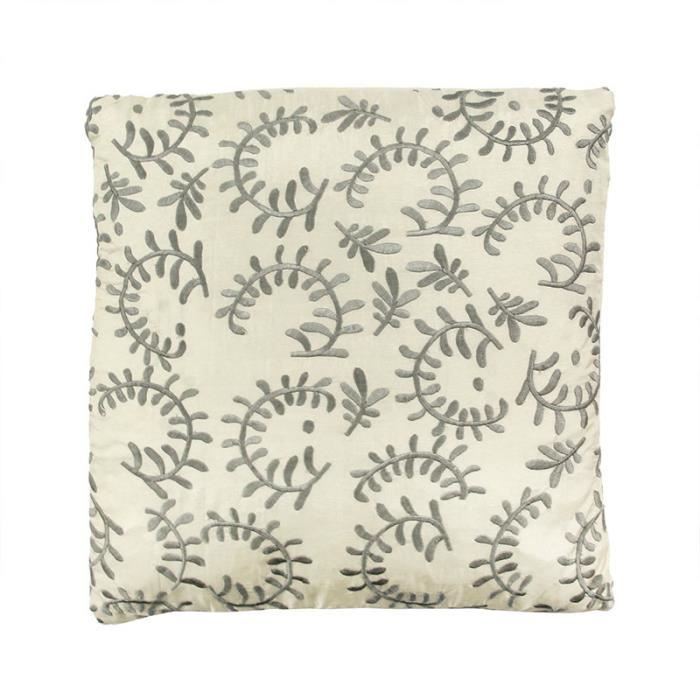 MEDEE - Coussin avec broderies gris 30x30