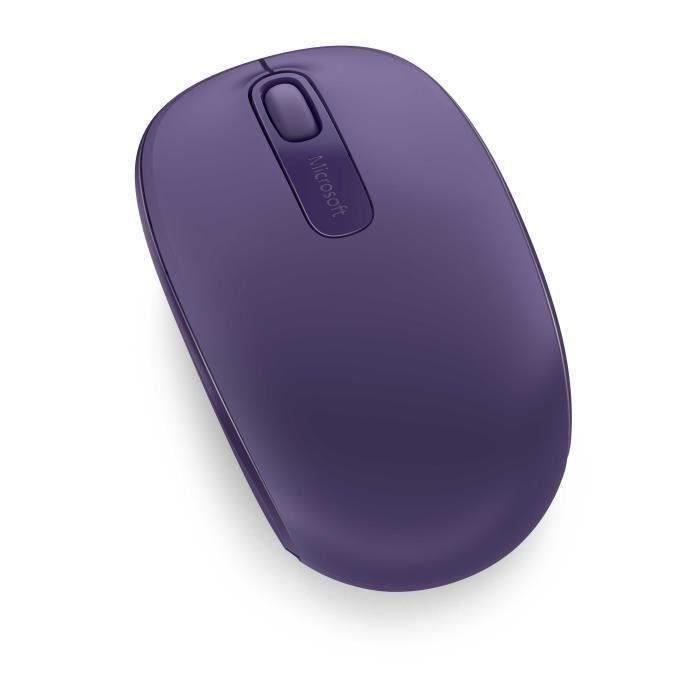 MICROSOFT Mobile Mouse 1850 - Souris optique - 3 boutons - Sans fil - Récepteur USB - Violet Pantone
