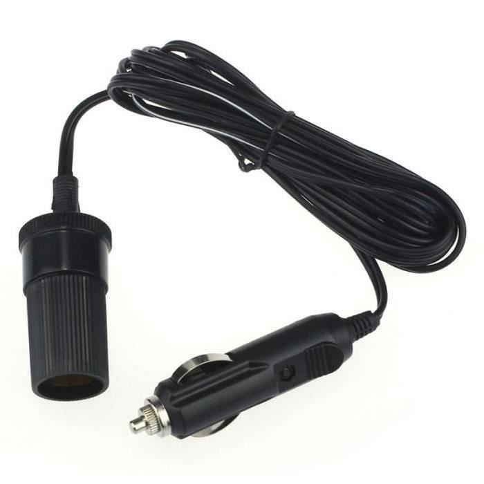 XM01161-Câble 2m de rallonge de prise allume-cigare de voiture accessoire de voiture 12V 10A-24