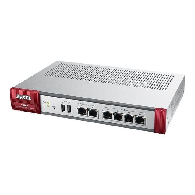ZYXEL Contrôleur WiFi Firewall USG60 - 1 à 25 utilisateurs - Services UTM en option