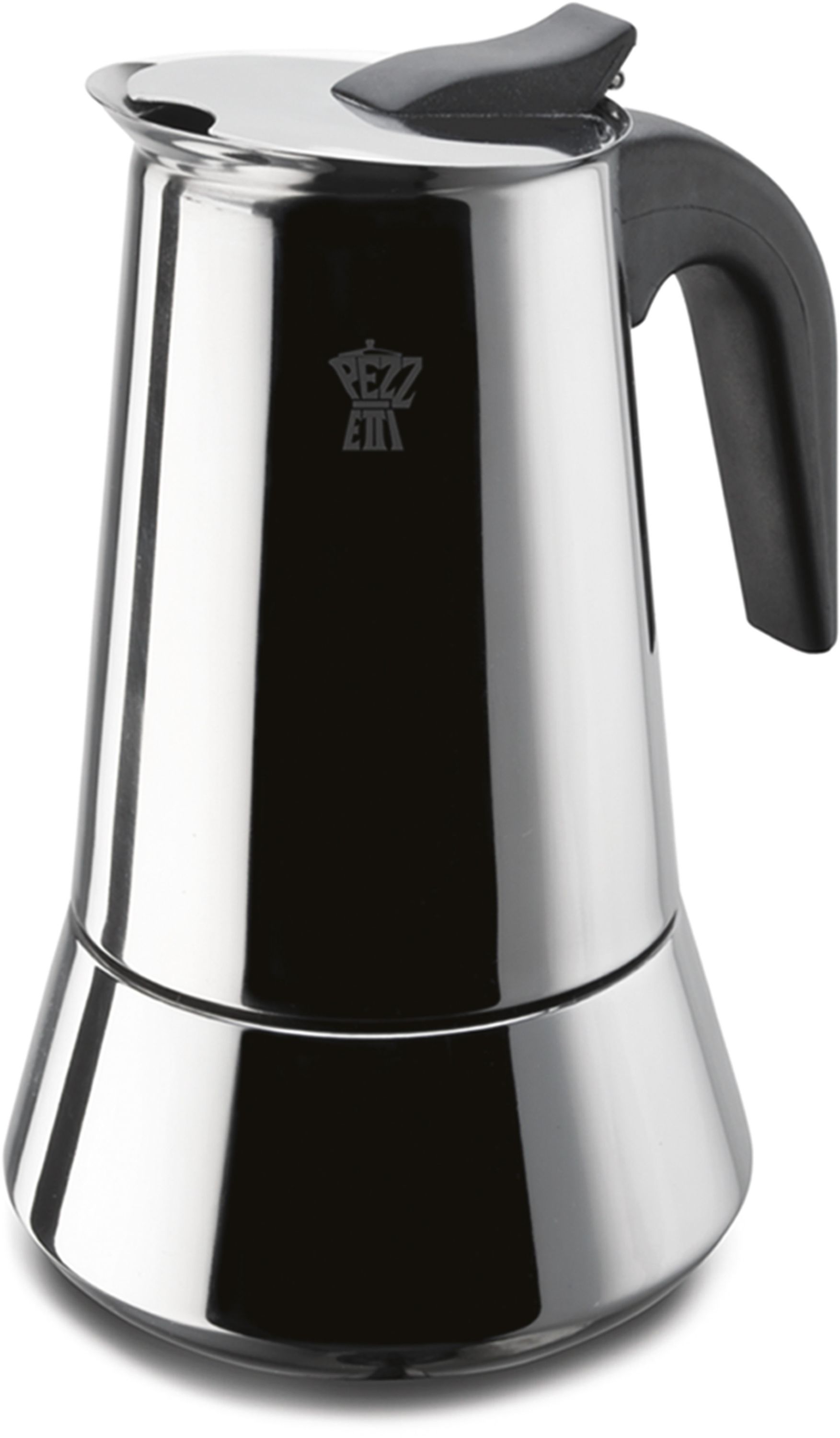 Cafetiere+italienne+-+PEZZETTI+-+STEELEXPRESS+-+Acier+inoxydable+-+6+tasses+-+Tous+feux+dont+induction+-+Argent