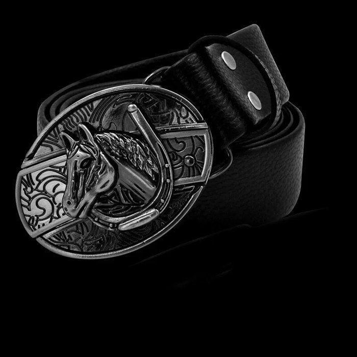 Ceinture Chicos En Cuir Véritable Marron - Quincaillerie Métal Lourd, Bande Extensible - Occasion, Taille Environ 38 X 1,5