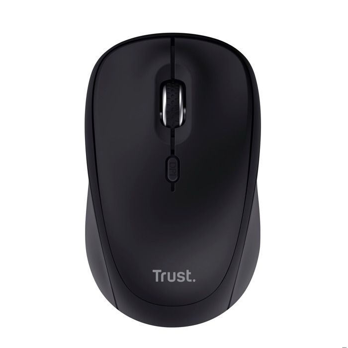 Trust Yuki Souris sans Fil Silencieuse Bluetooth + 2.4GHz avec Pile 75% Plastique Recyclé PC Portable iOS Android Mac Noir