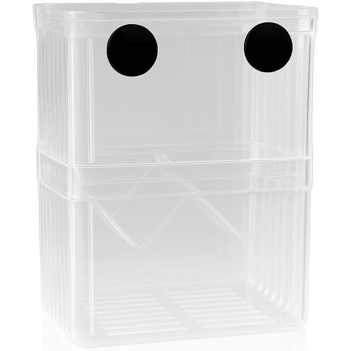 Boîte délevage pour Aquarium 13 x 10 x 7 cm Boîte d’élevage Transparente avec ventouses et Couvercle sécurisé