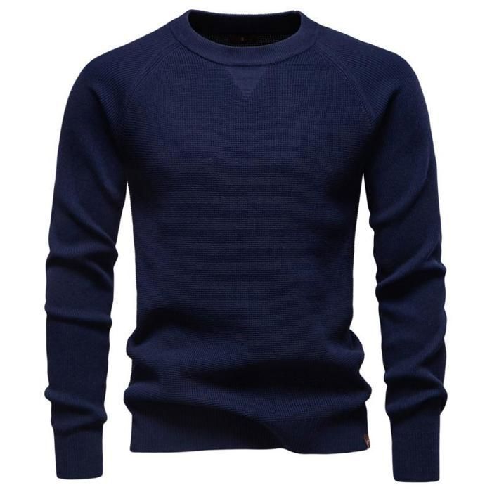 Pull mérinos homme 100% laine col V noir