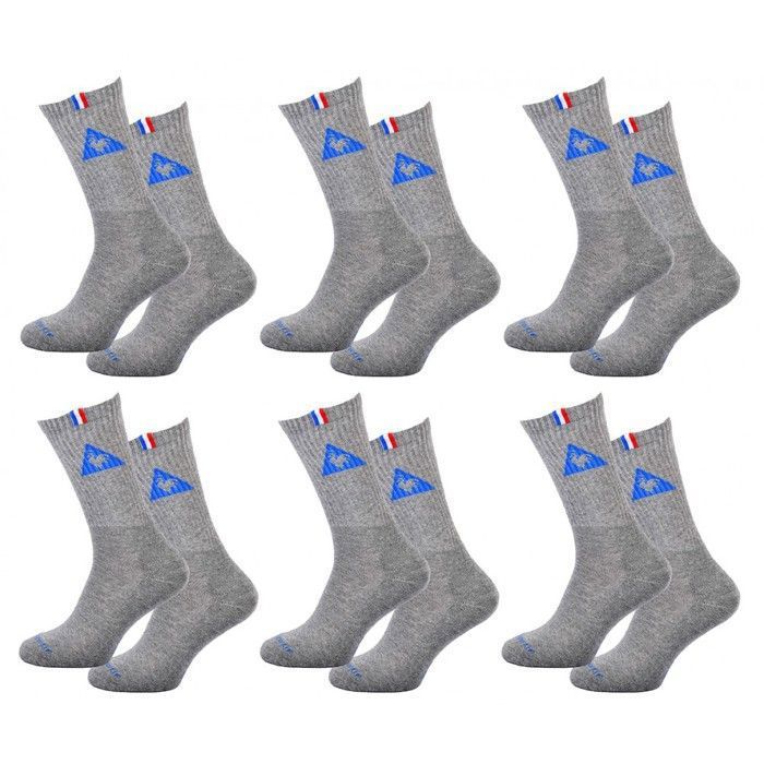 Chaussettes Homme LE COQ SPORTIF Pack de 6 9378 GRIS