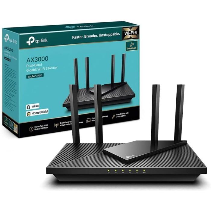 Routeur WiFi 6 - TP-Link - Archer AX55 - AX3000 - 5 ports Gigabit - Port USB 3.0 - Reconditionné - Tp Link