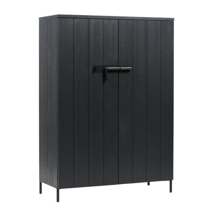Armoire - Meubles&Design - Armoire vintage en bois massif noir BETTY Armoire - Meubles&Design - Armoire vintage en bois massif noir BETTY