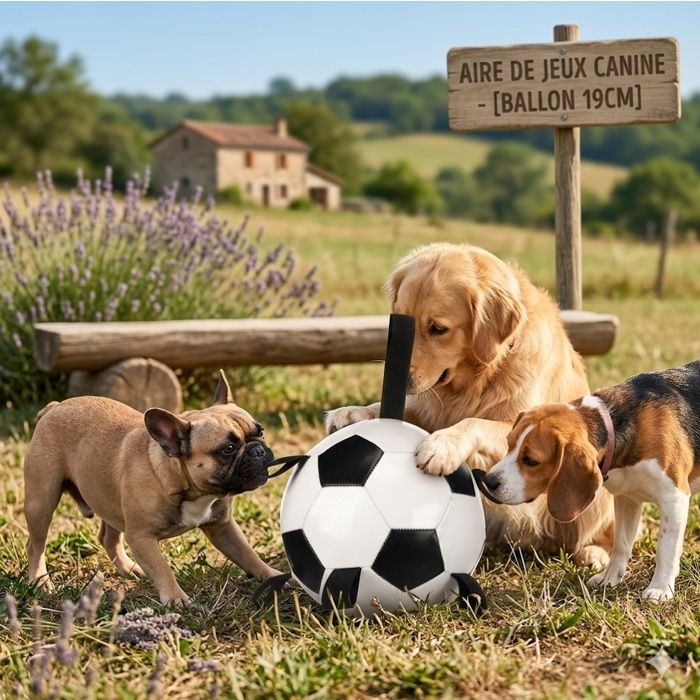 Jeu Ballon de football pour chien 19 cm Towa blanc
