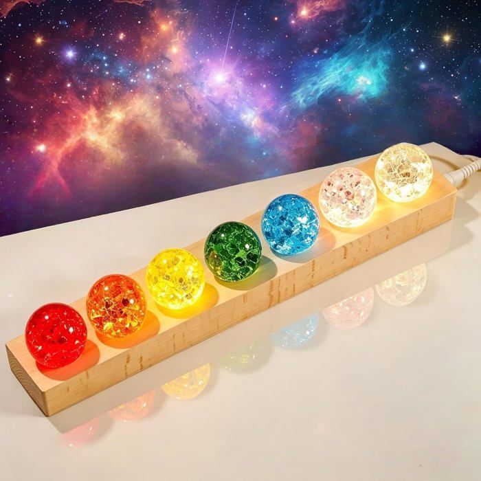 Boules de Cristal du Système Solaire 31.16.12.5cm 4cm Galactiques Décoratives Boule Scintillante