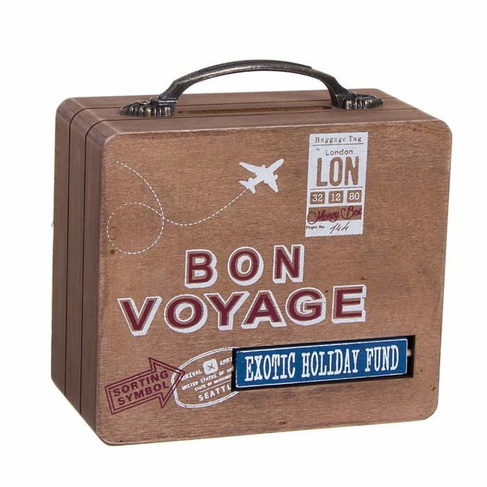 Tirelire en forme de valise Bon Voyage Vidal Regalos 2182635CLM Tirelire en forme de valise Bon Voyage Vidal Regalos 2182635CLM