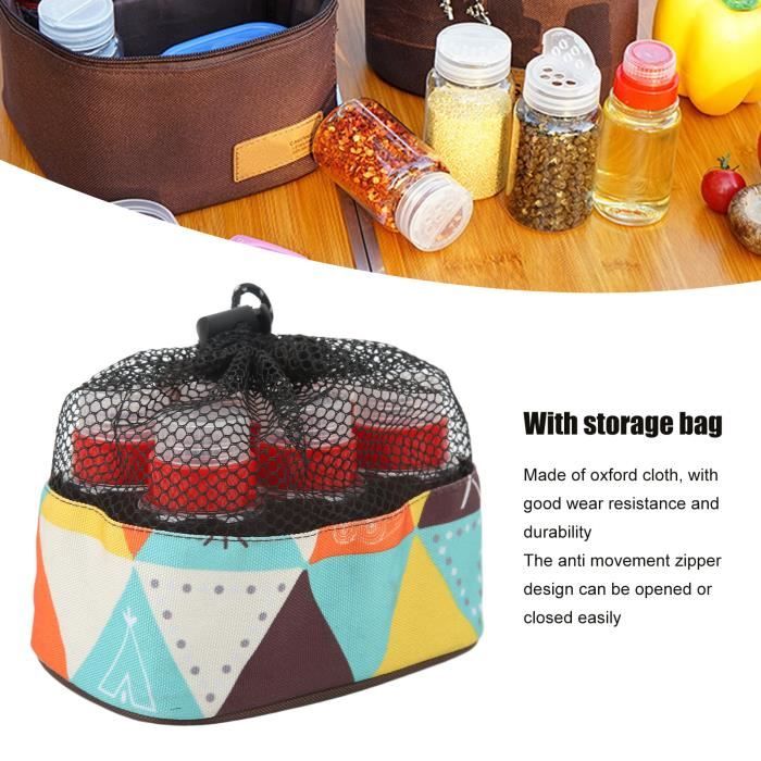 Sac à épices Portable en toile, sac de rangement d'assaisonnement, organisateur porte-bouteille d'assaisonnement pour l'extérieur – acheter aux petits prix dans la boutique en ligne