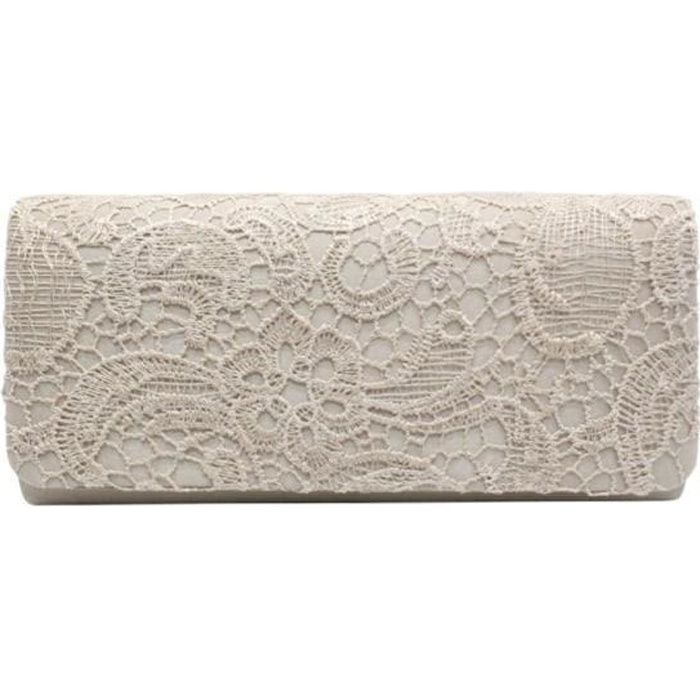 Pochette deals mariage beige