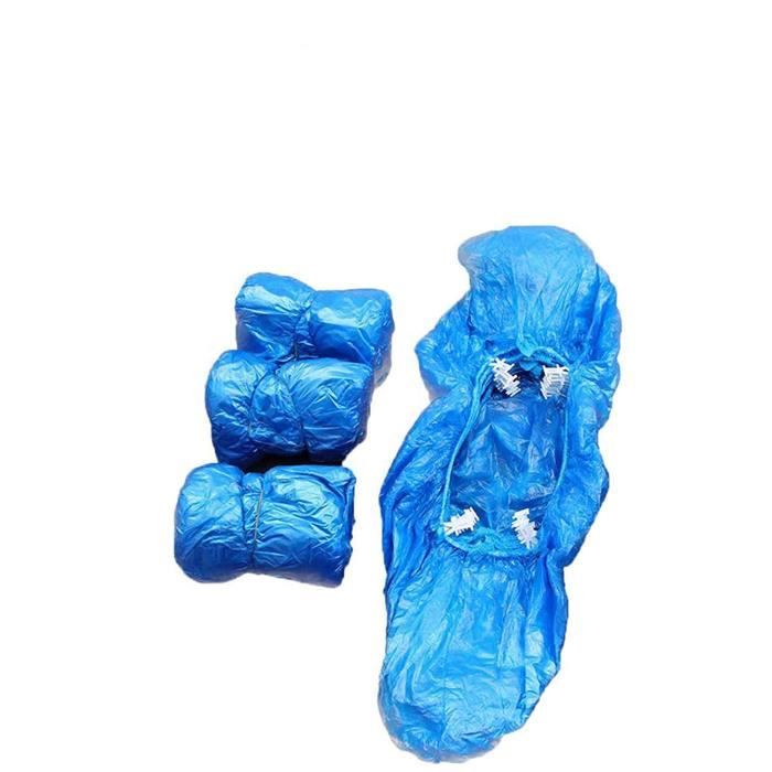 Couvre-chaussures jetables, 100 couvre-chaussures bleus, couvre