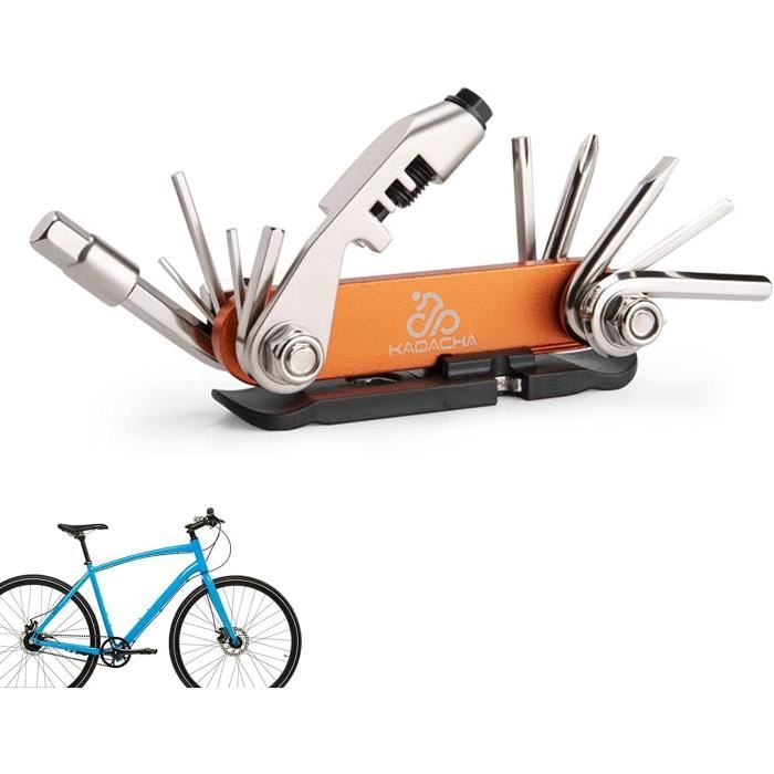Kit de réparation de vélos,Kit d'outils de vélo pliant 15 en 1 portable   Kit de réparation de vélo, accessoires de vélo de ra[493] - Cdiscount Sport