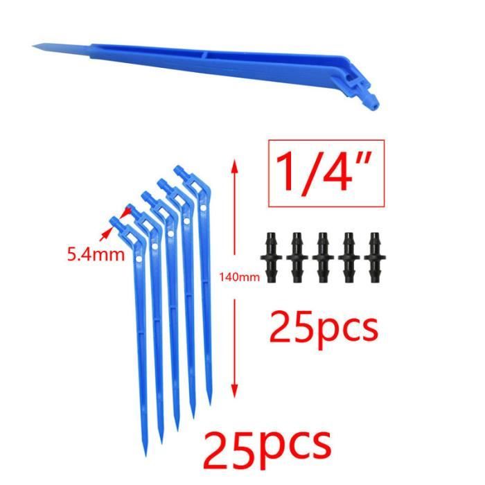 Garden Home Lot de 50 flèches coudées transparentes 4/7 mm Tuyau goutteur émetteur économie d'eau Connecteur d'arrosage pour serre de jardin Tête d' arrosage (couleur : Ax50PCS