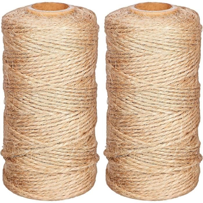 Lot De 16 Rouleaux Ficelle De Jute Colorée 2mm - 480m Au Total Pour Artisanat Et Décoration