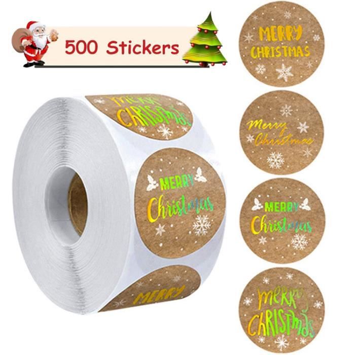 500pcs Autocollants De Noël Pour Cartes, Autocollants Ronds Pour Enveloppes Joyeux Noel 8 Modeles Dautocollants Adhesifs De Noel Pour Cartes Cadeaux Enveloppes Boites 90813209
