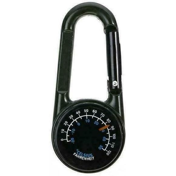 XUZOPIM Boussole Thermomètre 3 En 1 – Mousqueton Porte-clés Tactique Pour Camping Et Randonnée
