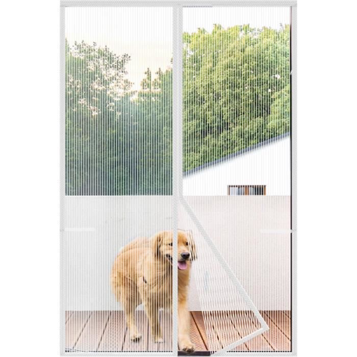Moustiquaire Aimantée 100x210cm,Moustiquaire Porte Fenetre Blanc Sans Perçage Moustiquaire Magnetique,Ldéal Pour Les Portes | Leroy Merlin