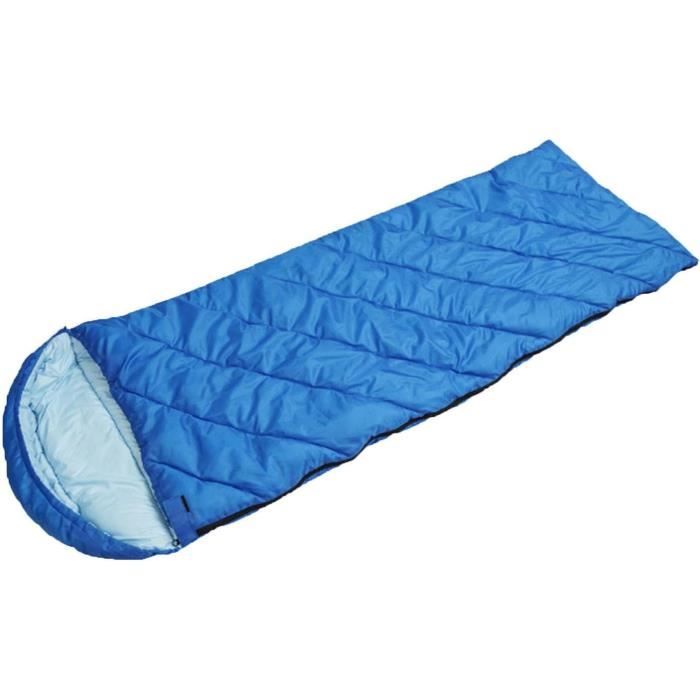 Sac De Couchage Compact CAO - 200x80cm Bleu - Idéal Camping Et Randonnée